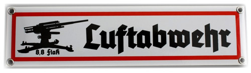 Emailleschild luftabwehr 8 - emailleschild,
