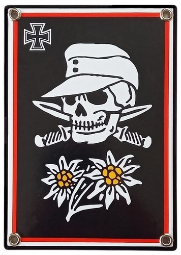 Emailleschild gebirgsjäger - gebirgsjäger, /
