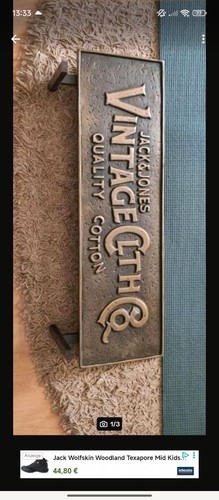 Vintage schild messing 5x16 - messing, 53,5x16