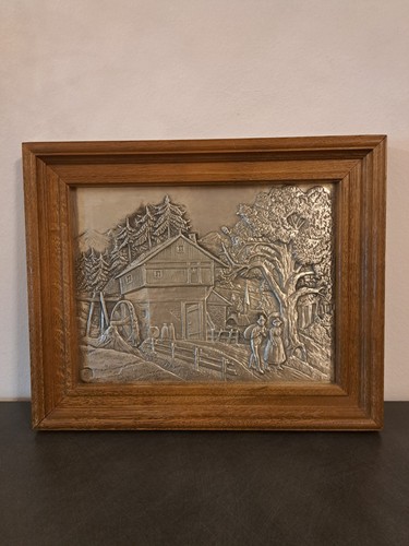 Vintage zinn relief - vintage, wandbild