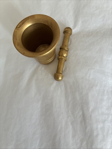 Messing mörser mit stößel - mörser,