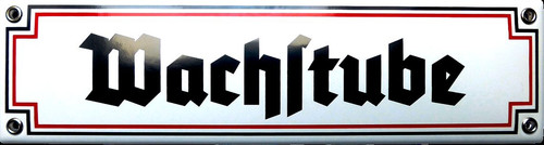 Emailleschild wachstube neu - wachstube, neu!