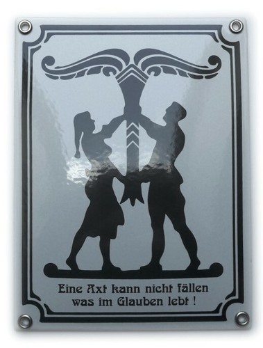 Emailleschild irminsul eine - emailleschild,
