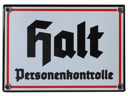Emailleschild halt - emailleschild,