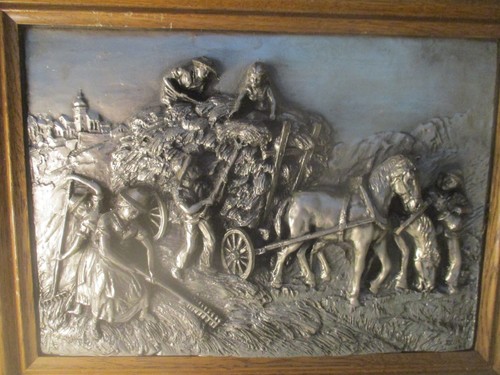 Zinn relief echter holzrahmen - zinn-relief,