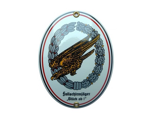 Emailleschild fallschirmjäger - emailleschild,