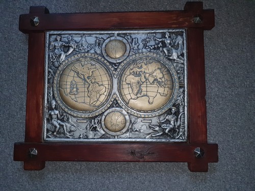 Wandzinnbild weltkarte - wandzinnbild,