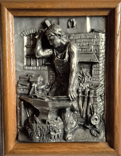 Der schmied relief zinn - der,